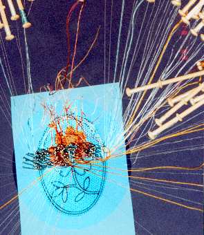 dentelles polychromes r&eacute;alis&eacute;es au stage